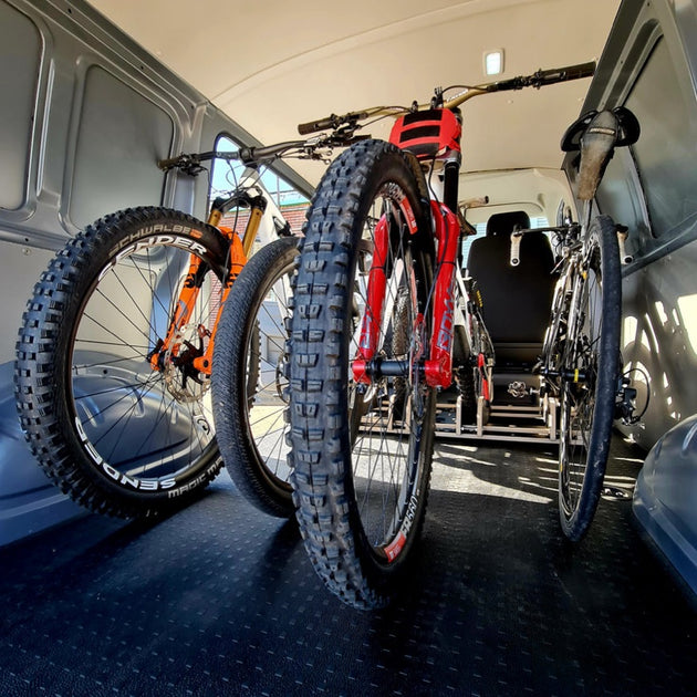 PLATFORM 900 with Rails 3 BIKE VAN STAND sender rampsusa